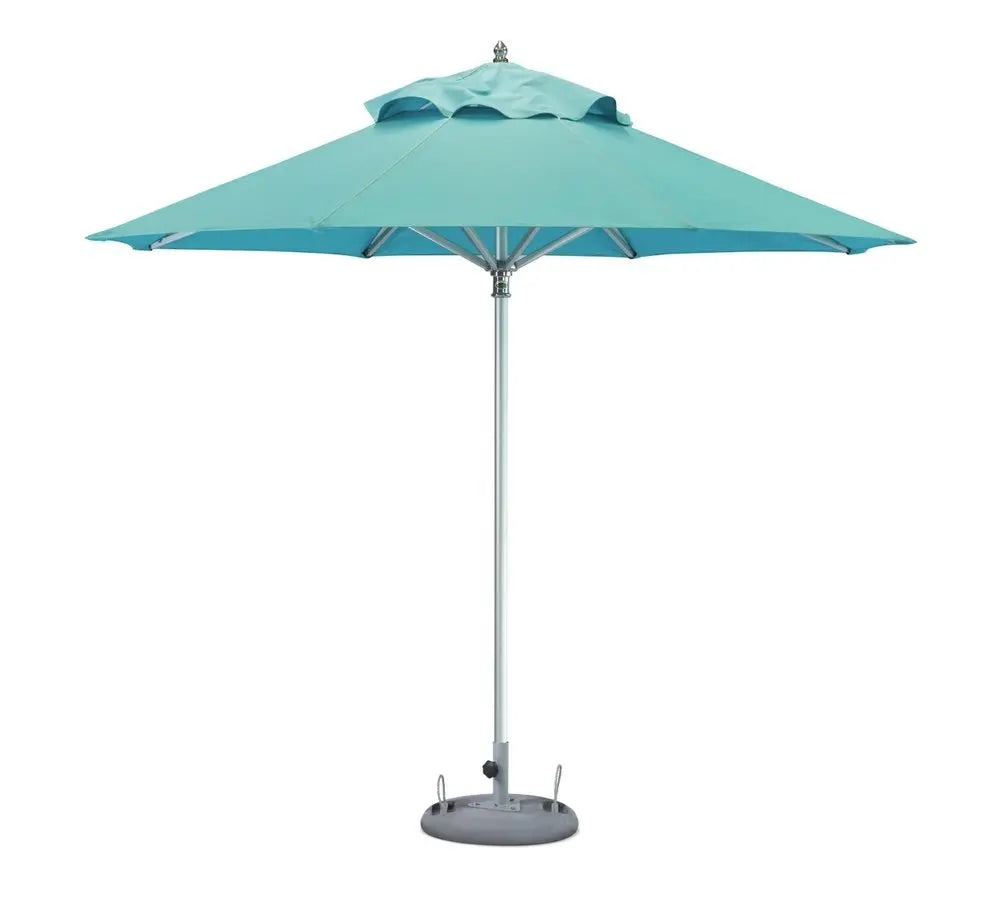 10' Aqua Polyester Round Market Patio Umbrella - NOBLE HOME INTERIORS