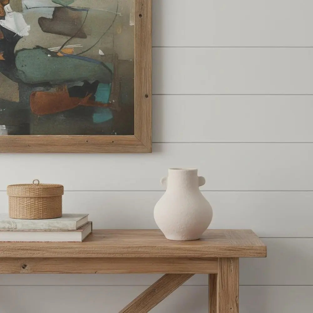 10" Beige Round Resin Urn - NOBLE HOME INTERIORS