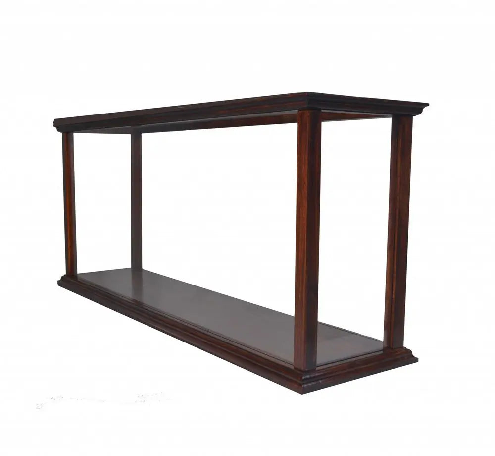 10" Dark Brown And Clear Glass Standard Display Stand - NOVA HOME FURNITURE