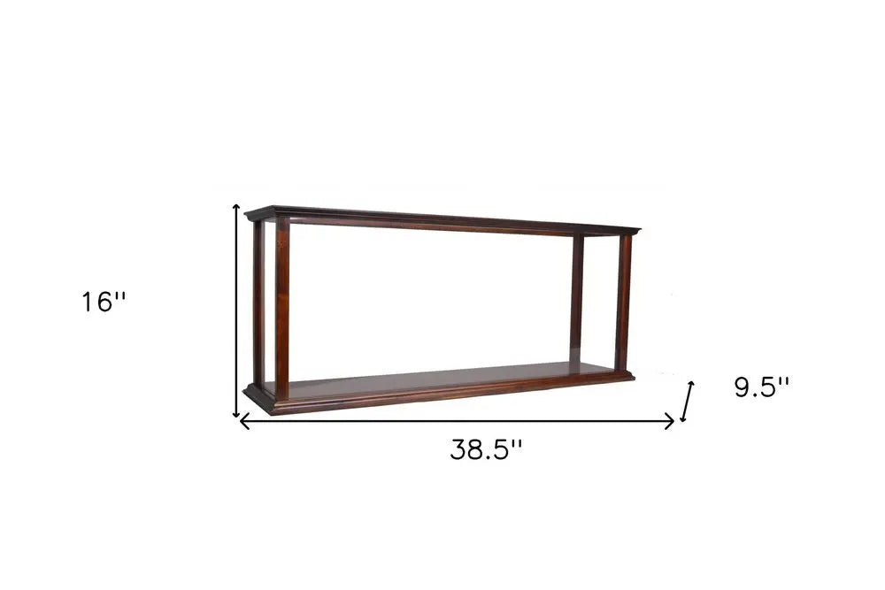 10" Dark Brown And Clear Glass Standard Display Stand - NOVA HOME FURNITURE