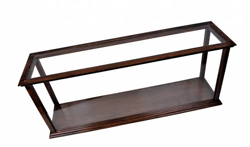 10" Dark Brown And Clear Glass Standard Display Stand - NOVA HOME FURNITURE