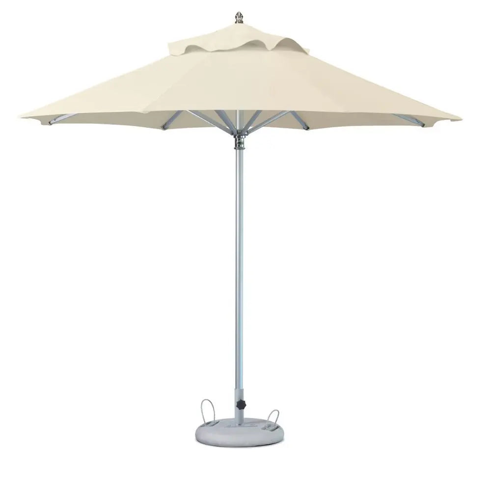 10' Ecru Polyester Round Market Patio Umbrella - NOBLE HOME INTERIORS