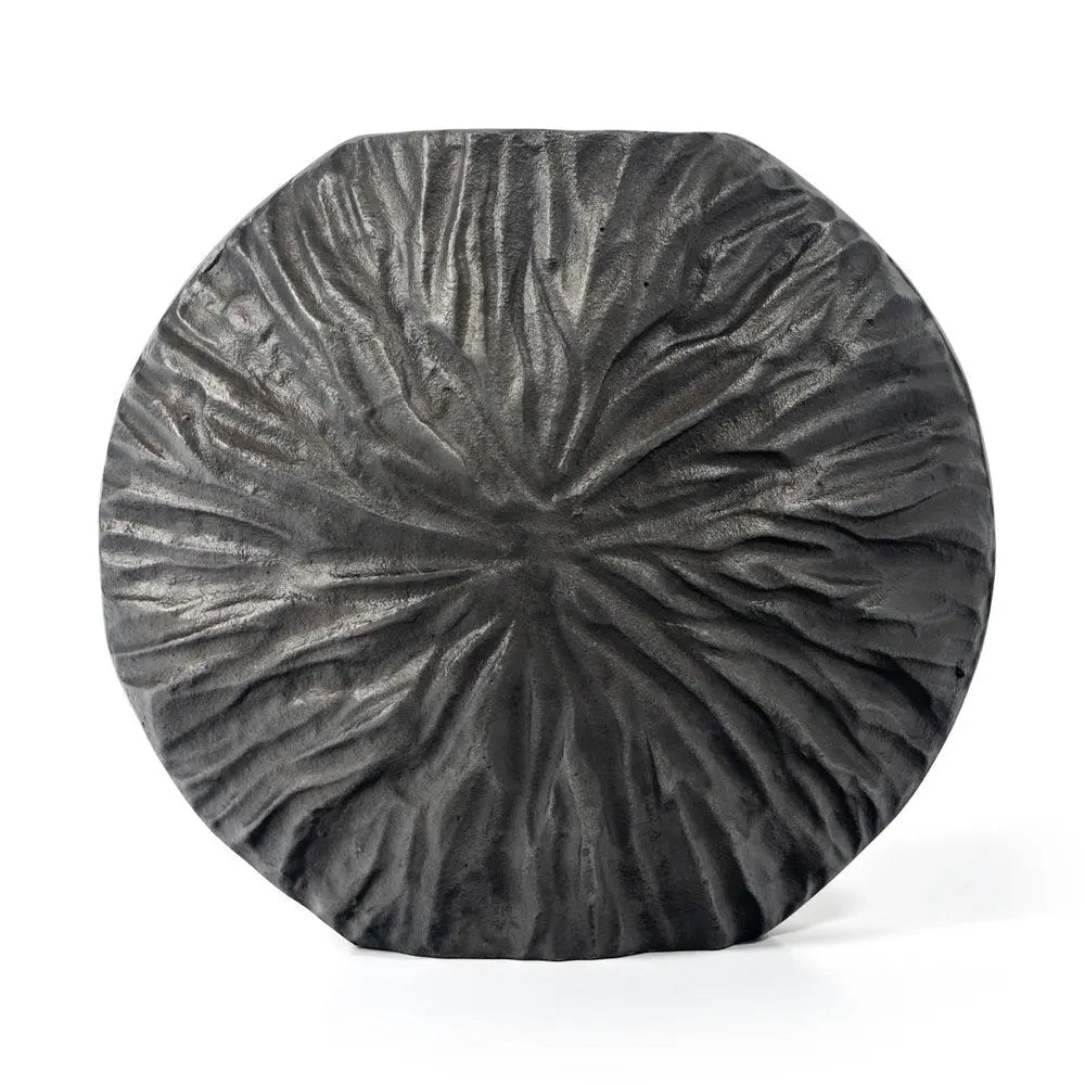 10" Gray Abstract Aluminum Table Vase - NOBLE HOME INTERIORS