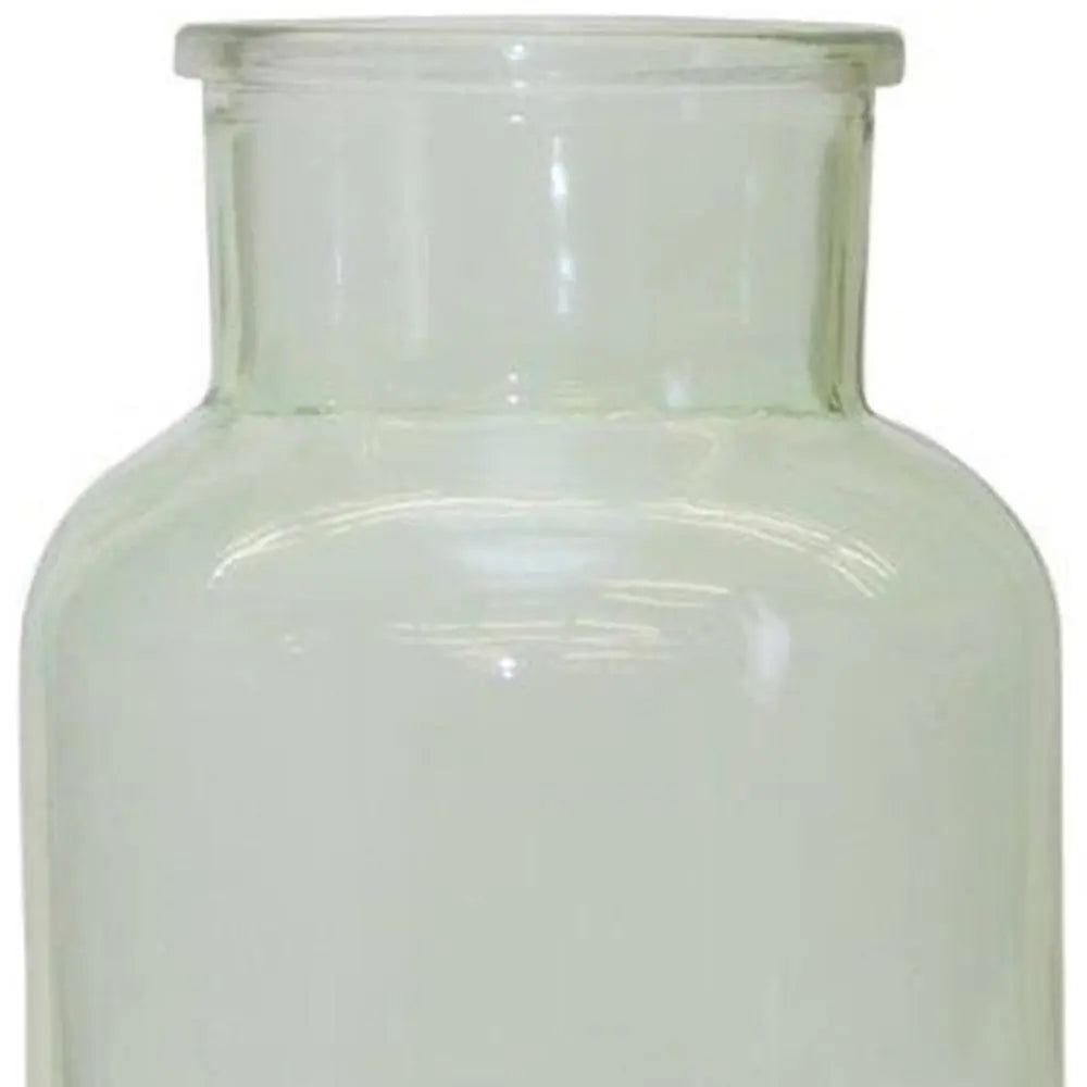 10" Green Round Glass Table Vase - NOBLE HOME INTERIORS