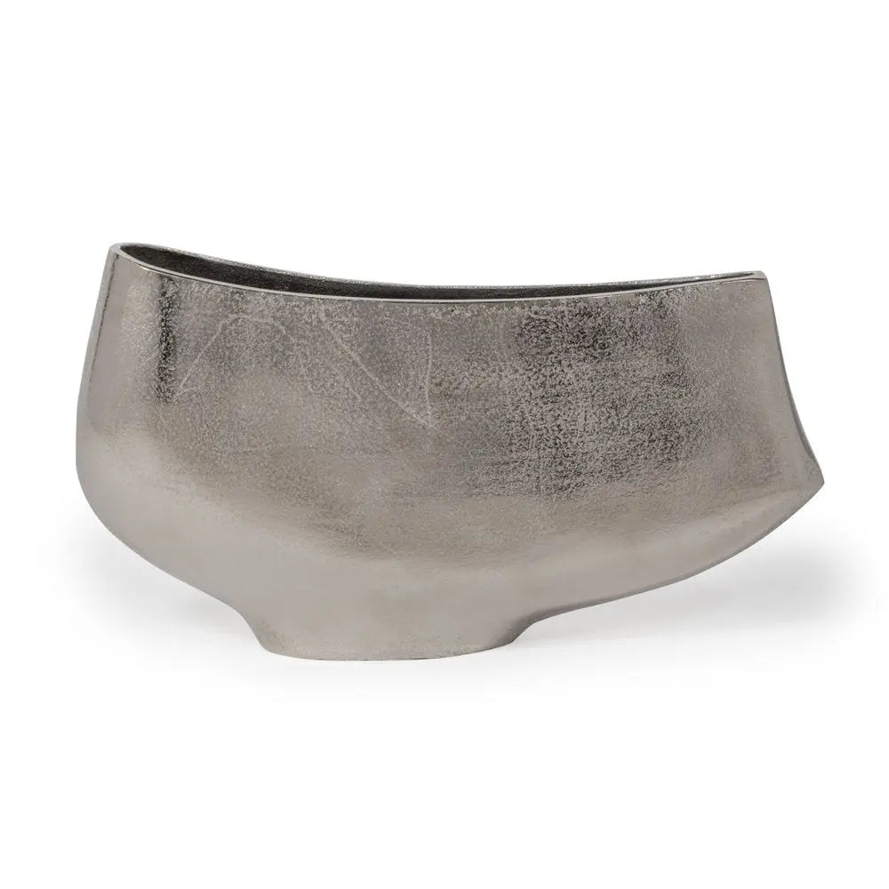 10" Nickel Aluminum Table Vase - NOBLE HOME INTERIORS