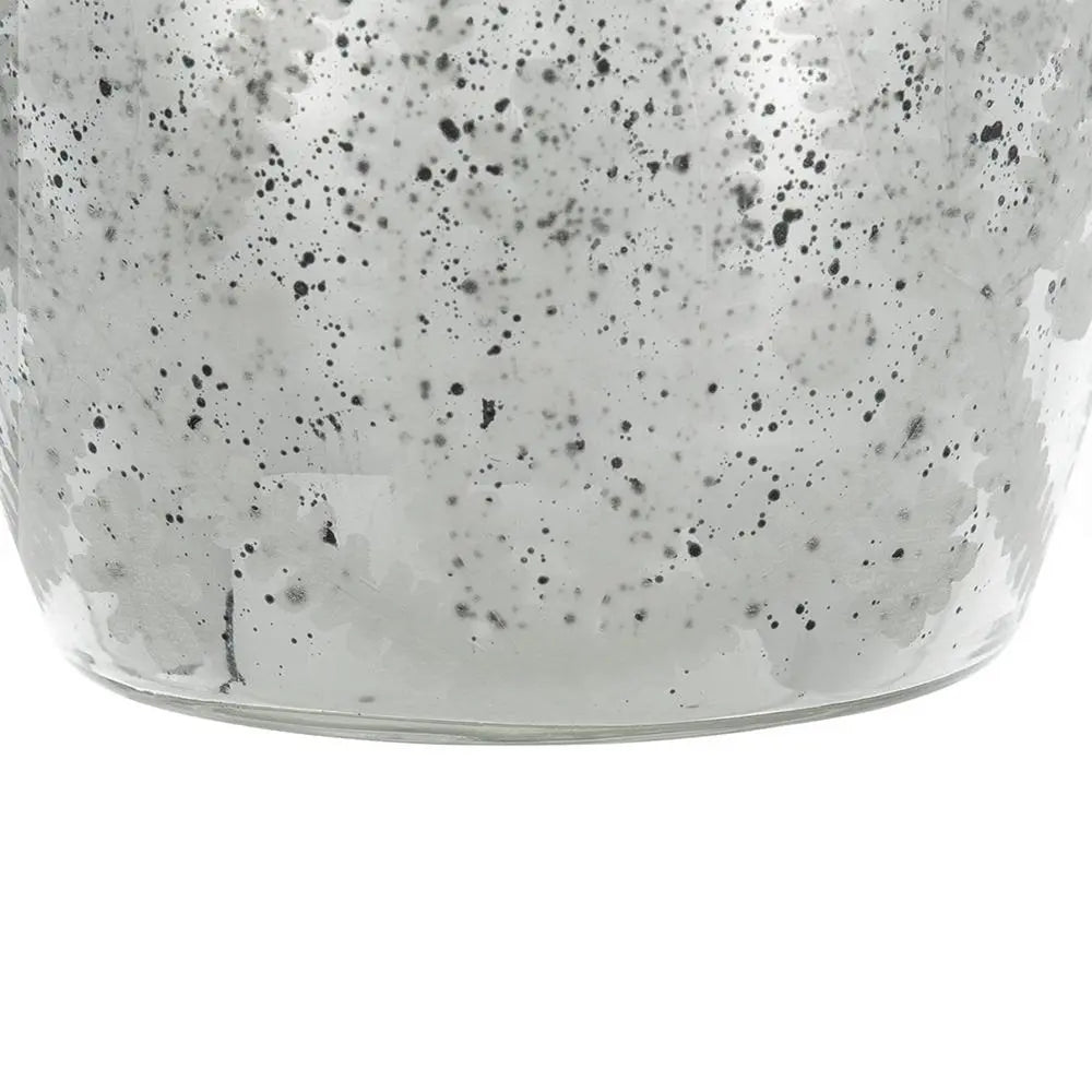 10" Silver Speckle Glass Table Vase - NOBLE HOME INTERIORS