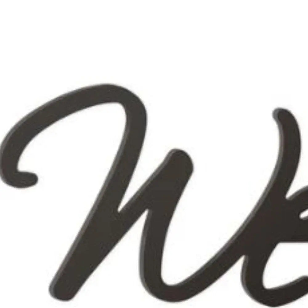 10" X 27" Black Welcome Wall Decor - NOBLE HOME INTERIORS