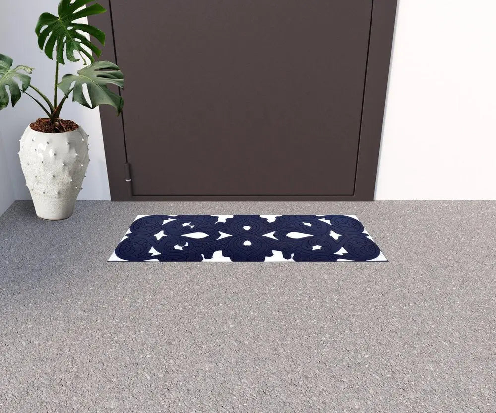 10" X 30" Black Rubber Outdoor Door Mat - NOBLE HOME INTERIORS