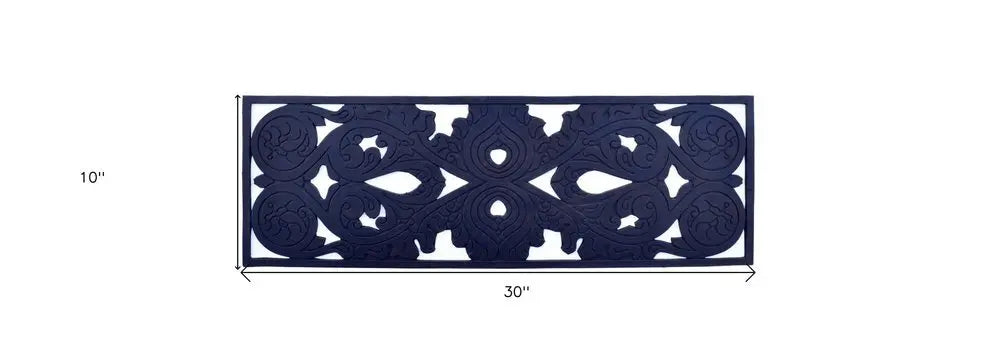 10" X 30" Black Rubber Outdoor Door Mat - NOBLE HOME INTERIORS