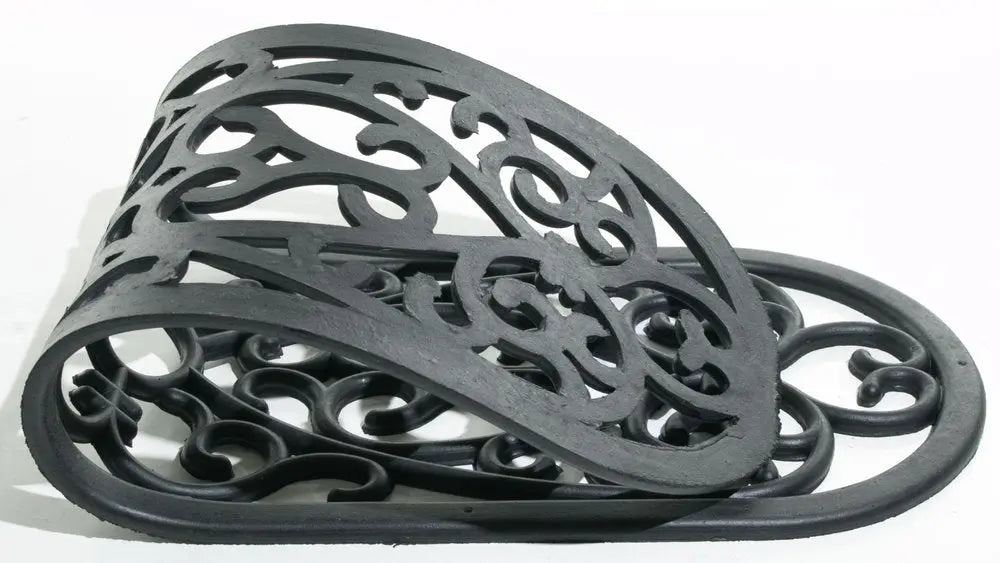 10" X 30" Black Rubber Outdoor Door Mat - NOBLE HOME INTERIORS