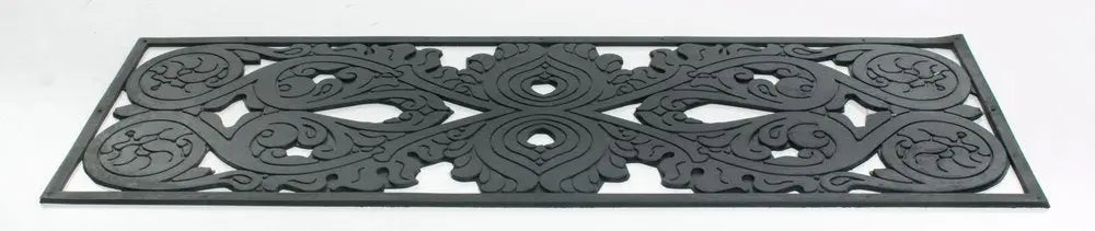 10" X 30" Black Rubber Outdoor Door Mat - NOBLE HOME INTERIORS