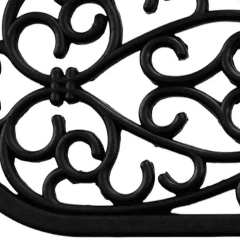 10" X 30" Black Rubber Outdoor Door Mat - NOBLE HOME INTERIORS