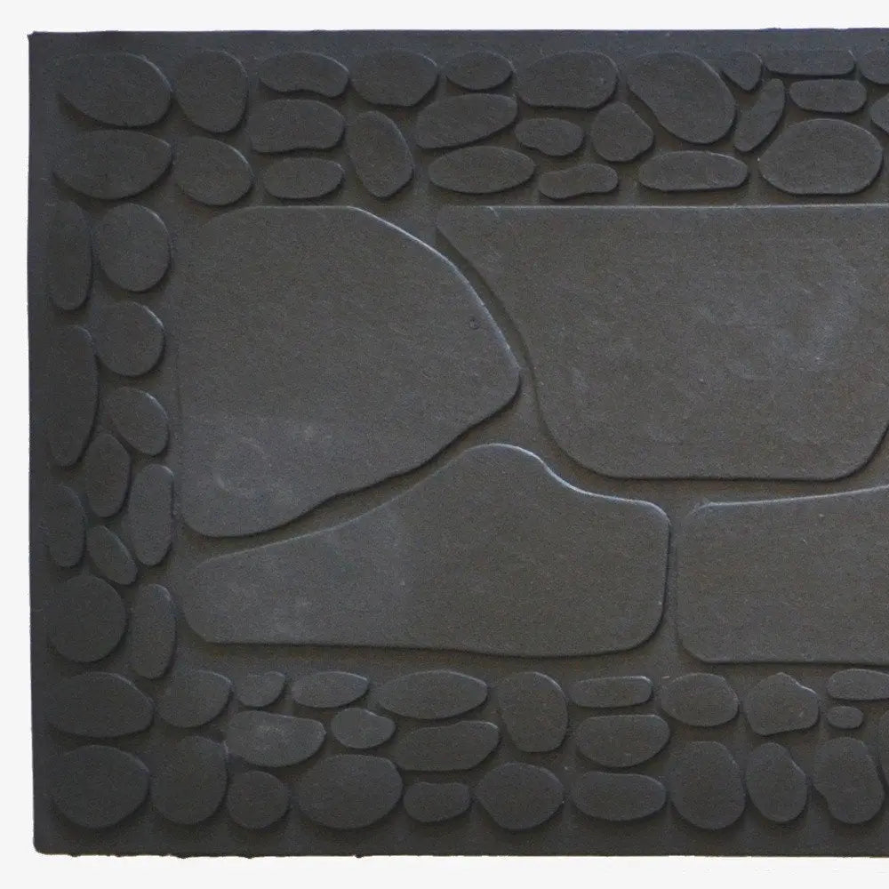 10" X 33" Black Rubber Outdoor Door Mat - NOBLE HOME INTERIORS