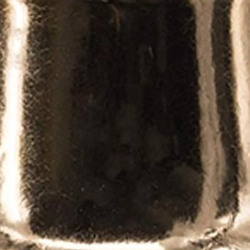 11" Brown and Bronze Striped Round Ceramic Table Vase With Does Not Apply - NOBLE HOME INTERIORS