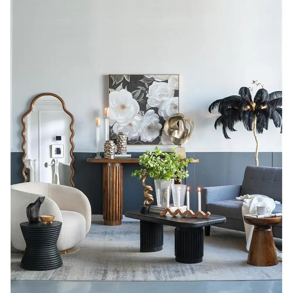 11" Clear Geometric Glass Table Vase - NOBLE HOME INTERIORS