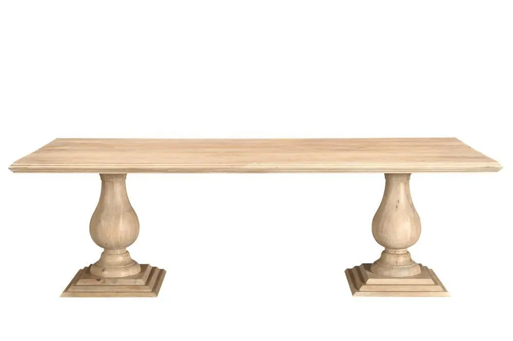 11 Piece Beige Solid Wood Dining Set with 10 - NOVA HOME FURNITURE