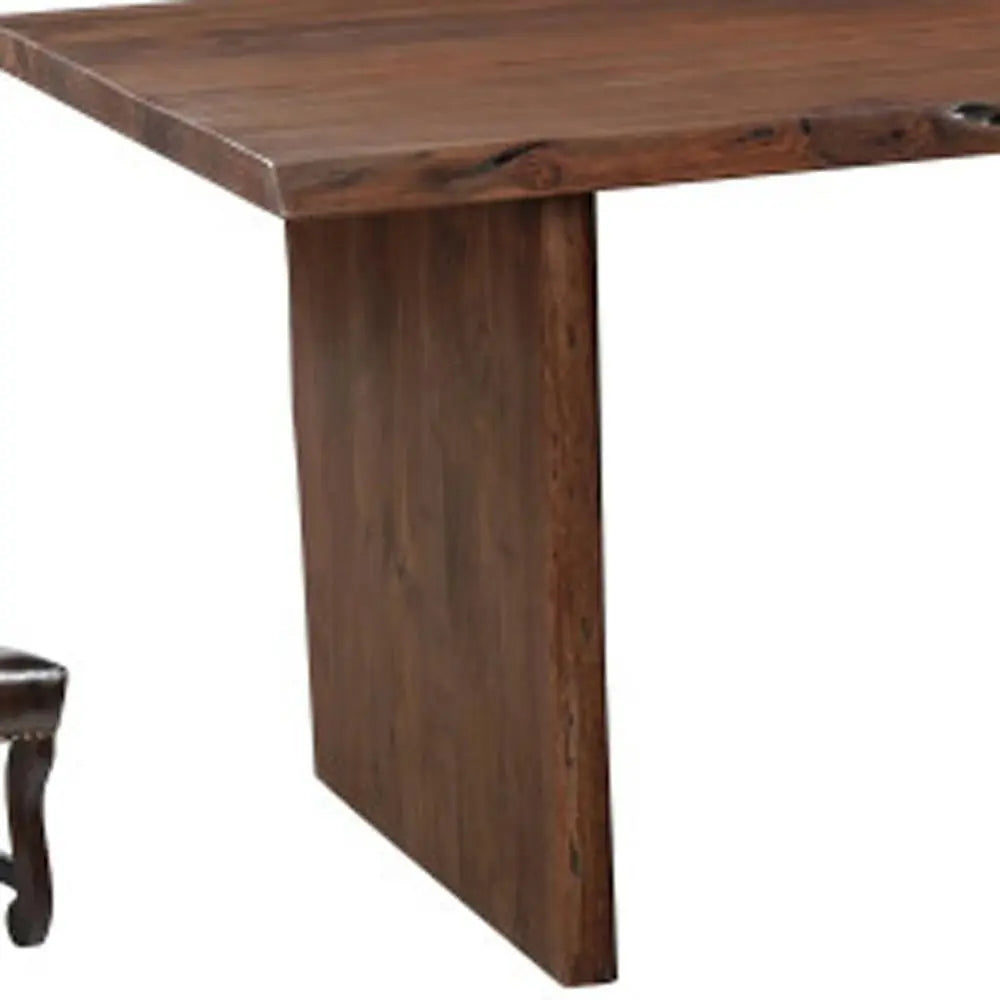 11 Piece Brown Solid Wood Dining Set with 10 - NOVA HOME FURNITURE