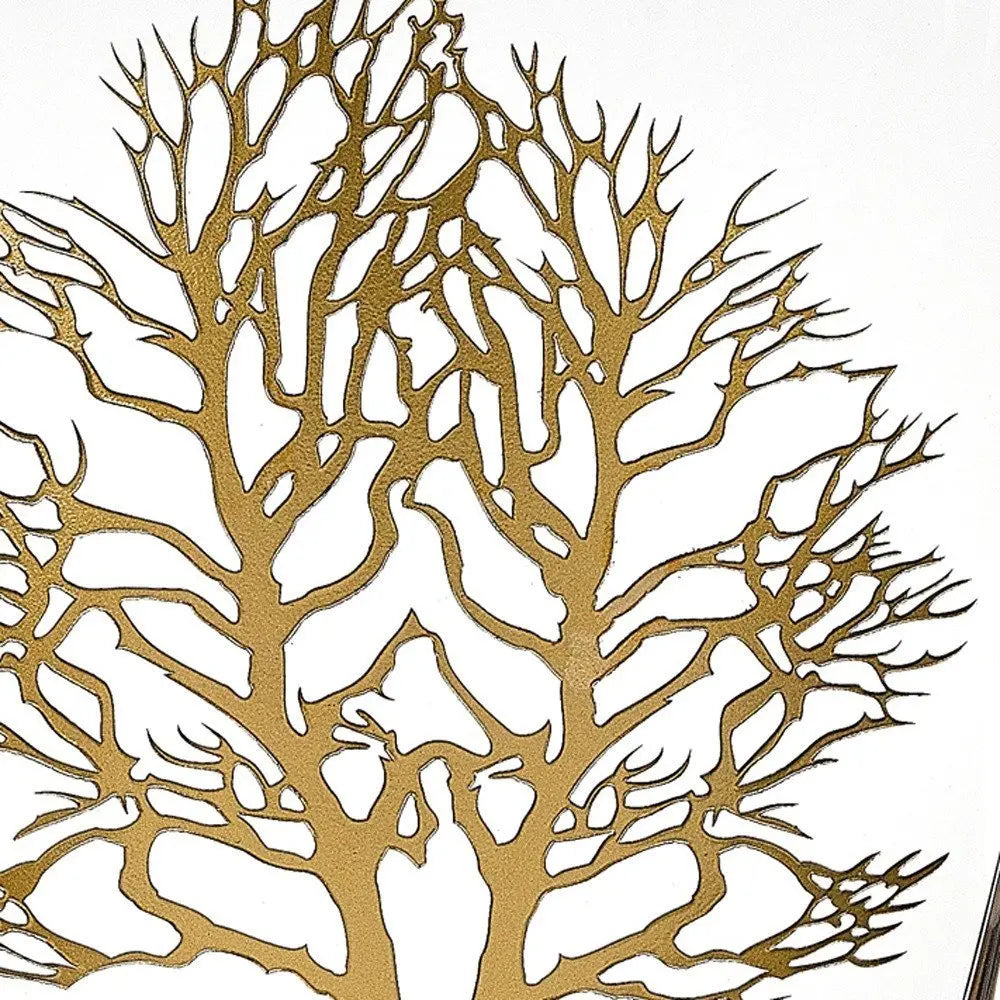 12" Clear And White Tree Of Life Oval Lead Free Crystal Table Vase - NOBLE HOME INTERIORS