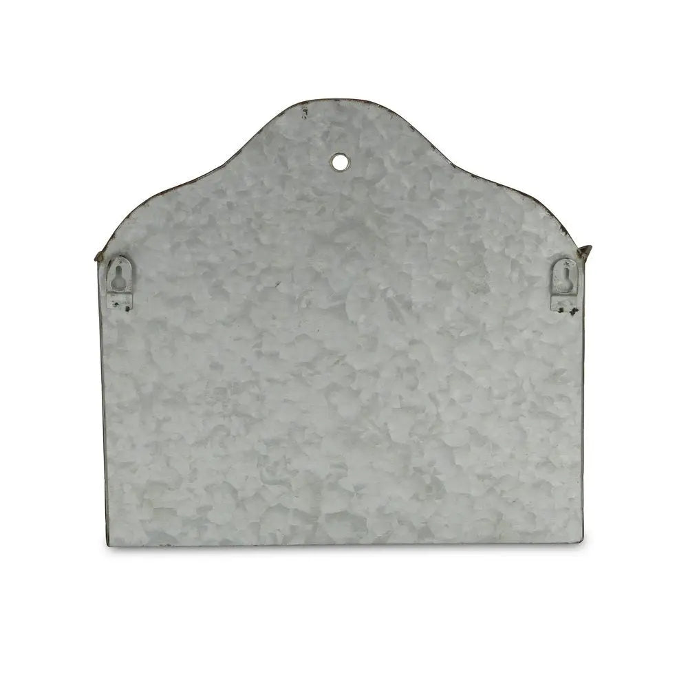 12" Gray Metal Paper Organizer - NOBLE HOME INTERIORS