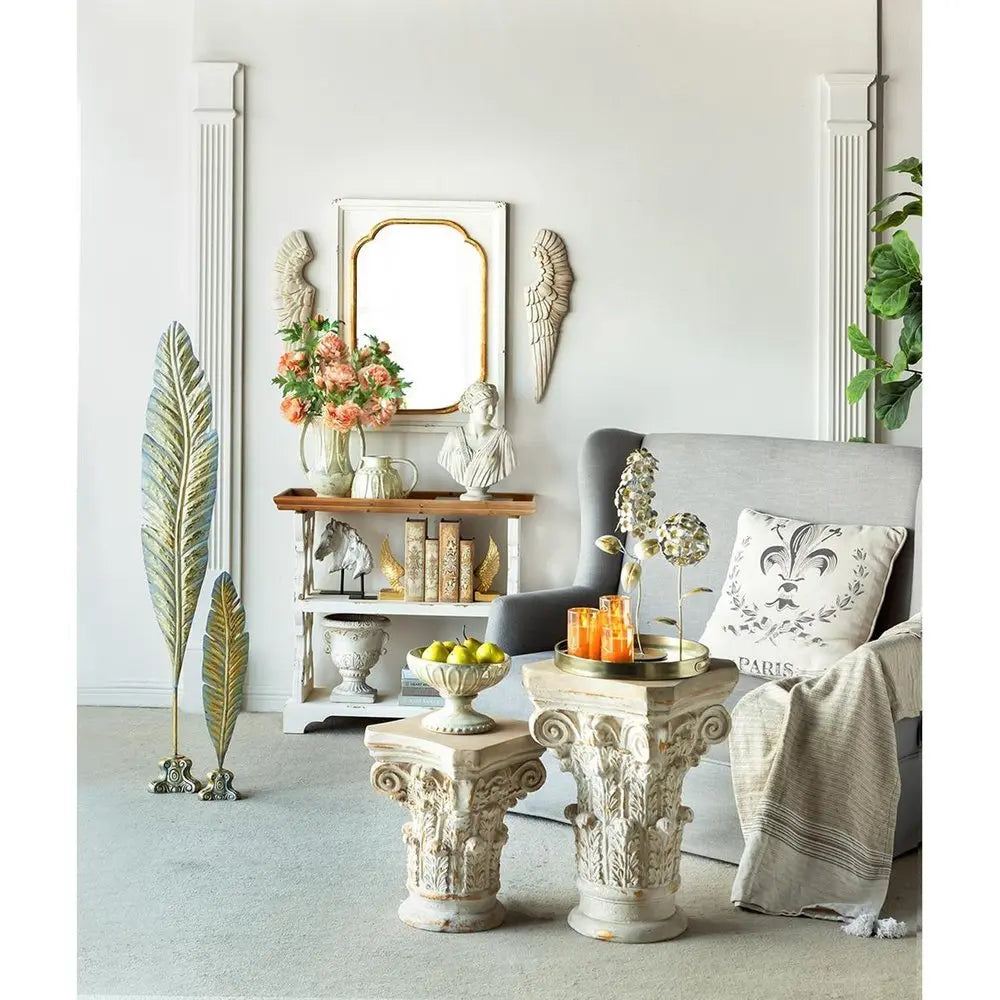 12" Sage And Ivory Amphora Ceramic Table Vase - NOBLE HOME INTERIORS