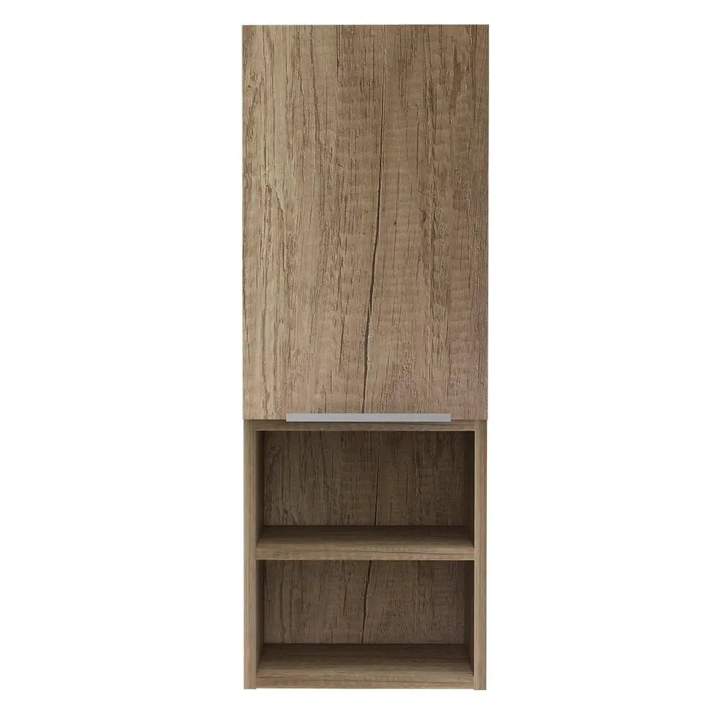 12" Wood Brown Standard Accent Cabinet With Four Shelves - NOVA HOME FURNITURE