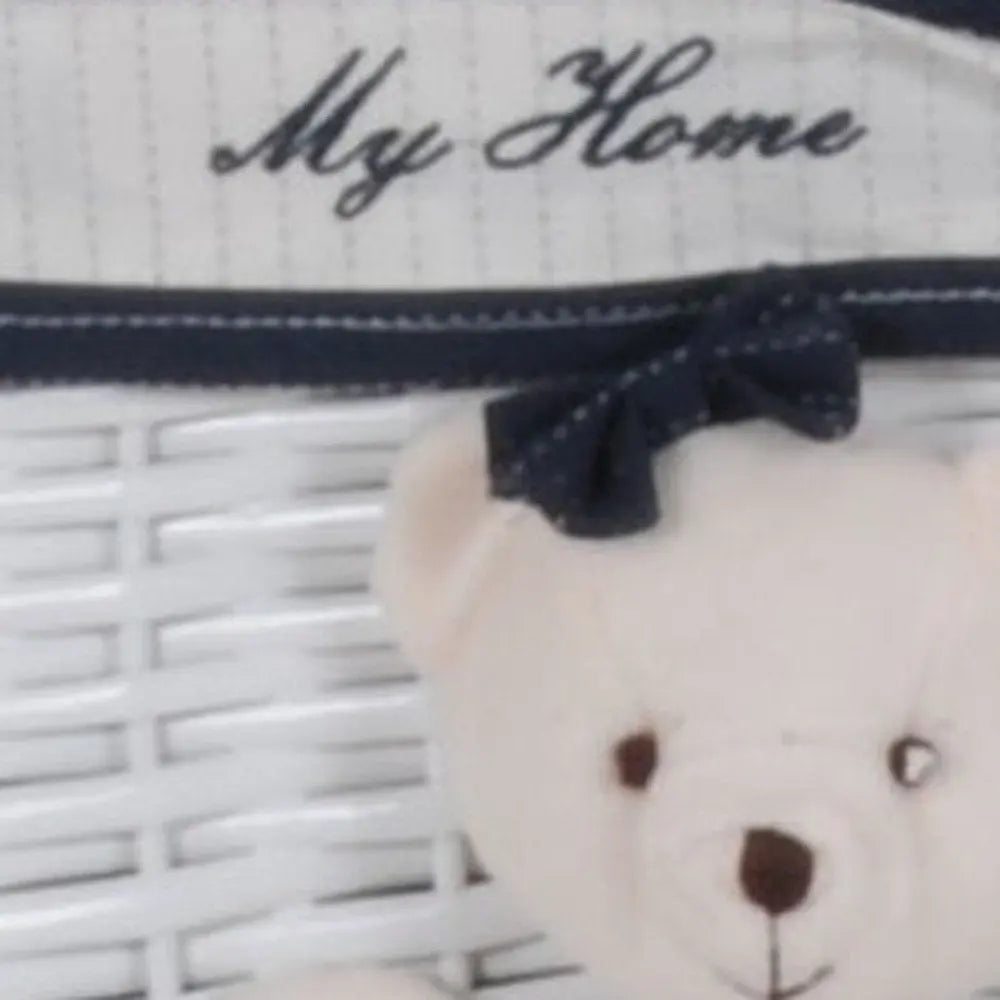 12.5" X 16" X 35.5" White Blue Portable 3 Drawers - NOBLE HOME INTERIORS