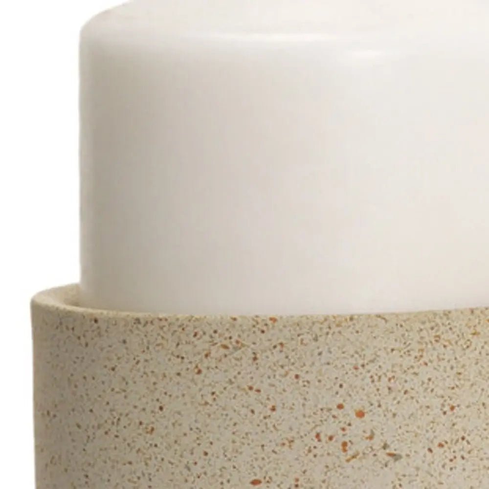 13" Beige Metal Abstract Tabletop Candle Holder HomeRoots