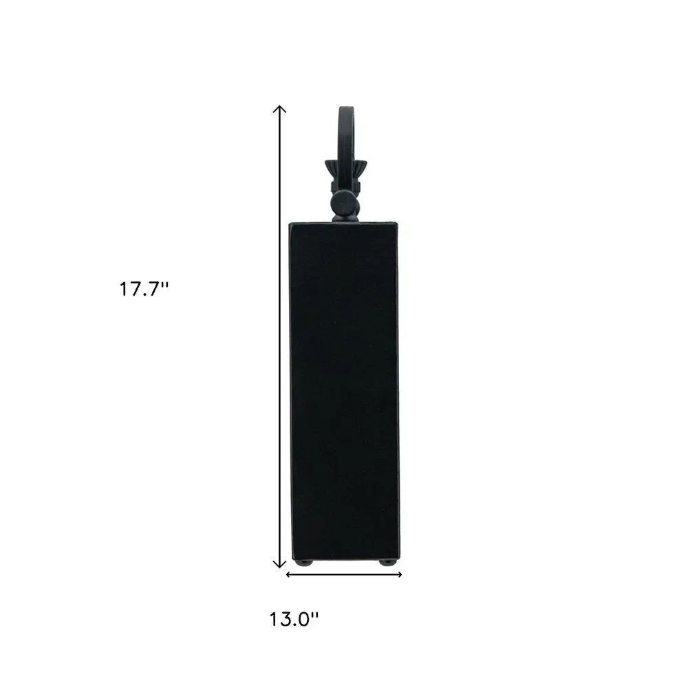 13" Black and Gold Metal and Glass Analog Vintage Style Crackle Wall Clock - NOBLE HOME INTERIORS