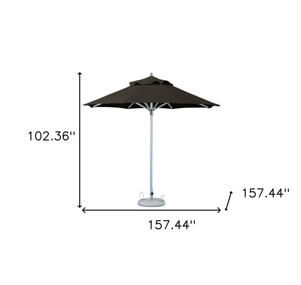 13' Black Polyester Round Market Patio Umbrella - NOBLE HOME INTERIORS
