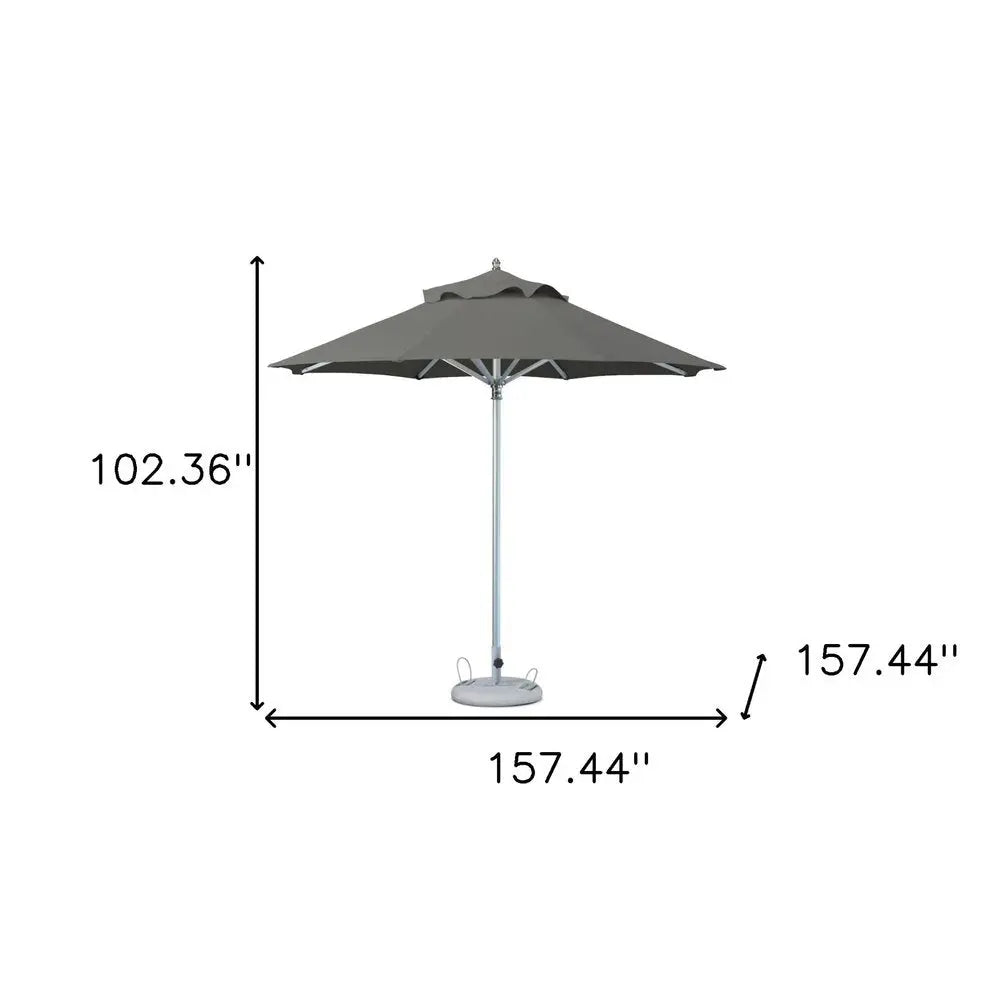 13' Charcoal Polyester Round Market Patio Umbrella - NOBLE HOME INTERIORS