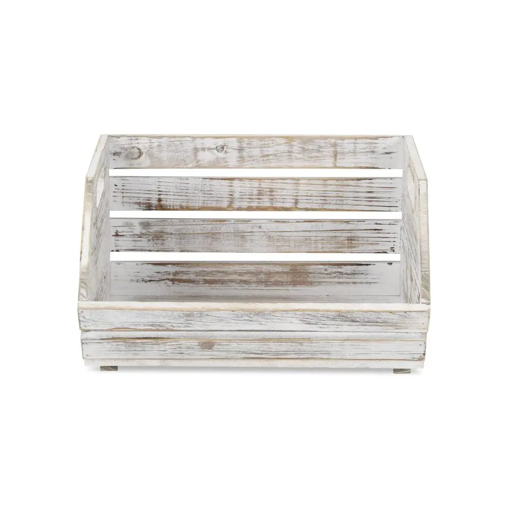 13" Gray Solid Wood Desk Organizer - NOBLE HOME INTERIORS