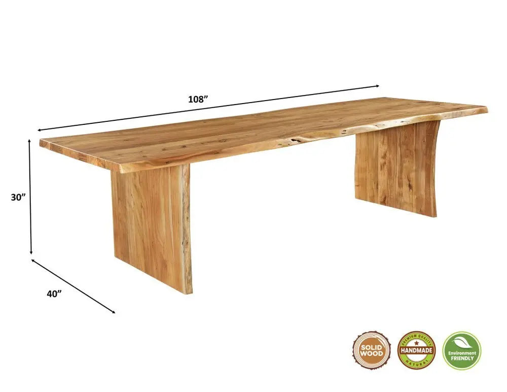 13 Piece Brown Solid Wood Dining Set with 12 - NOVA HOME FURNITURE