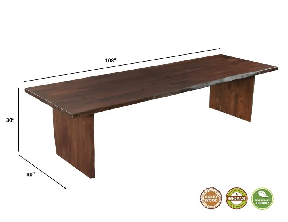 13 Piece Brown Solid Wood Dining Set with 12 - NOVA HOME FURNITURE