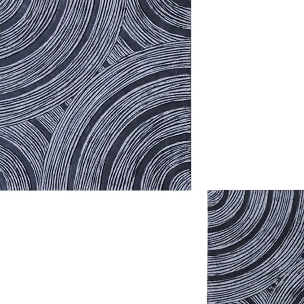 13" X 13" X 2" Gray Lined, Square - Wall Decor - NOBLE HOME INTERIORS