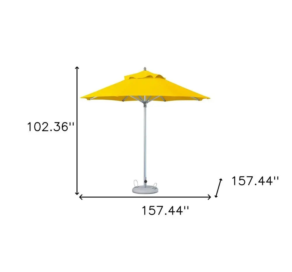 13' Yellow Polyester Round Market Patio Umbrella - NOBLE HOME INTERIORS