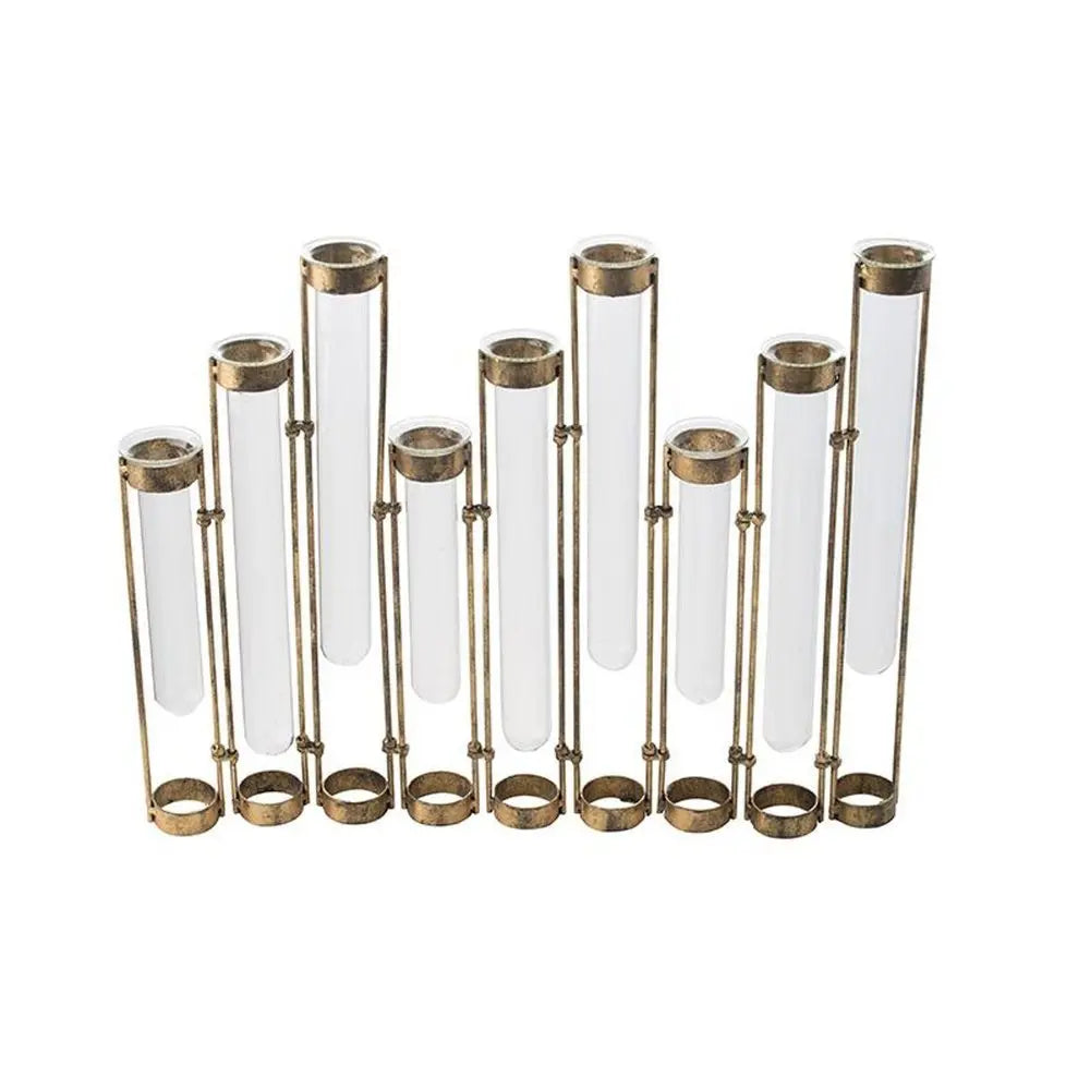 14" Bronze Tulip Enameled Cast Iron Table Vase - NOBLE HOME INTERIORS