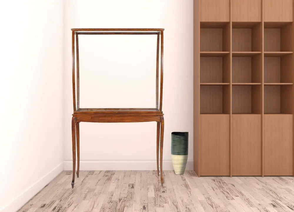 15" Brown And Clear Glass Standard Display Stand - NOVA HOME FURNITURE