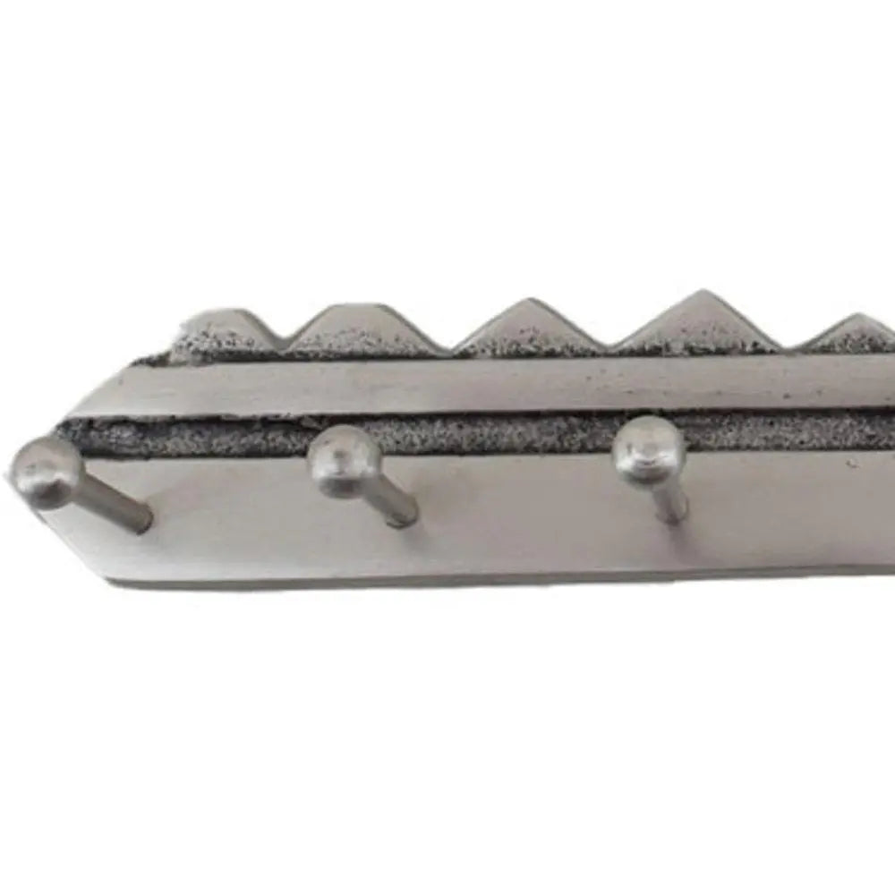 16" Silver Five Hook Wall Mount Key Shaped Coat Rack - NOBLE HOME INTERIORS
