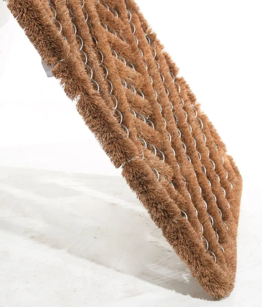 16" X 24" Brown Coir Geometric Outdoor Door Mat - NOBLE HOME INTERIORS