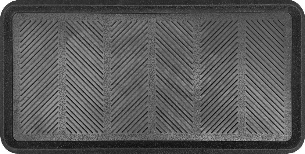 16" X 32" Black Rubber Outdoor Boot Tray - NOBLE HOME INTERIORS