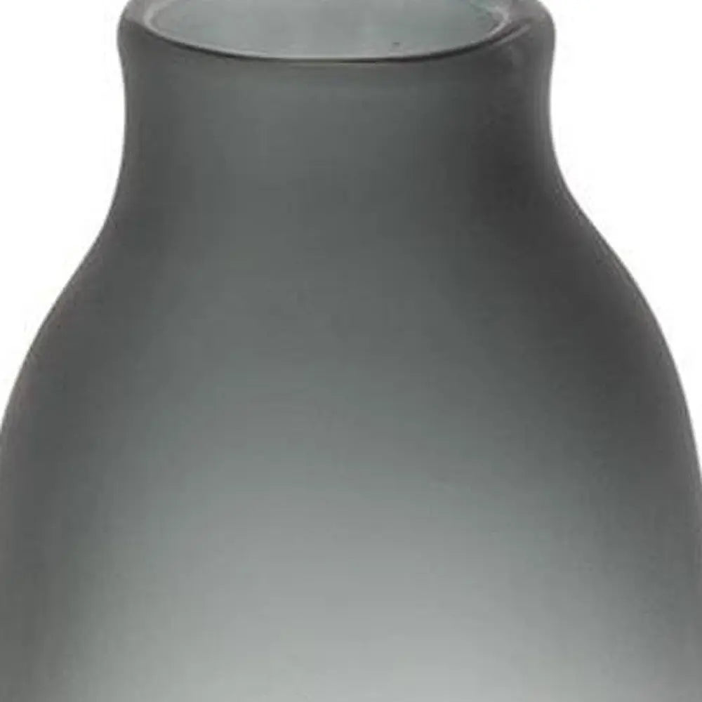 17" Charcoal And Orange Ombre Glass Table Vase - NOBLE HOME INTERIORS