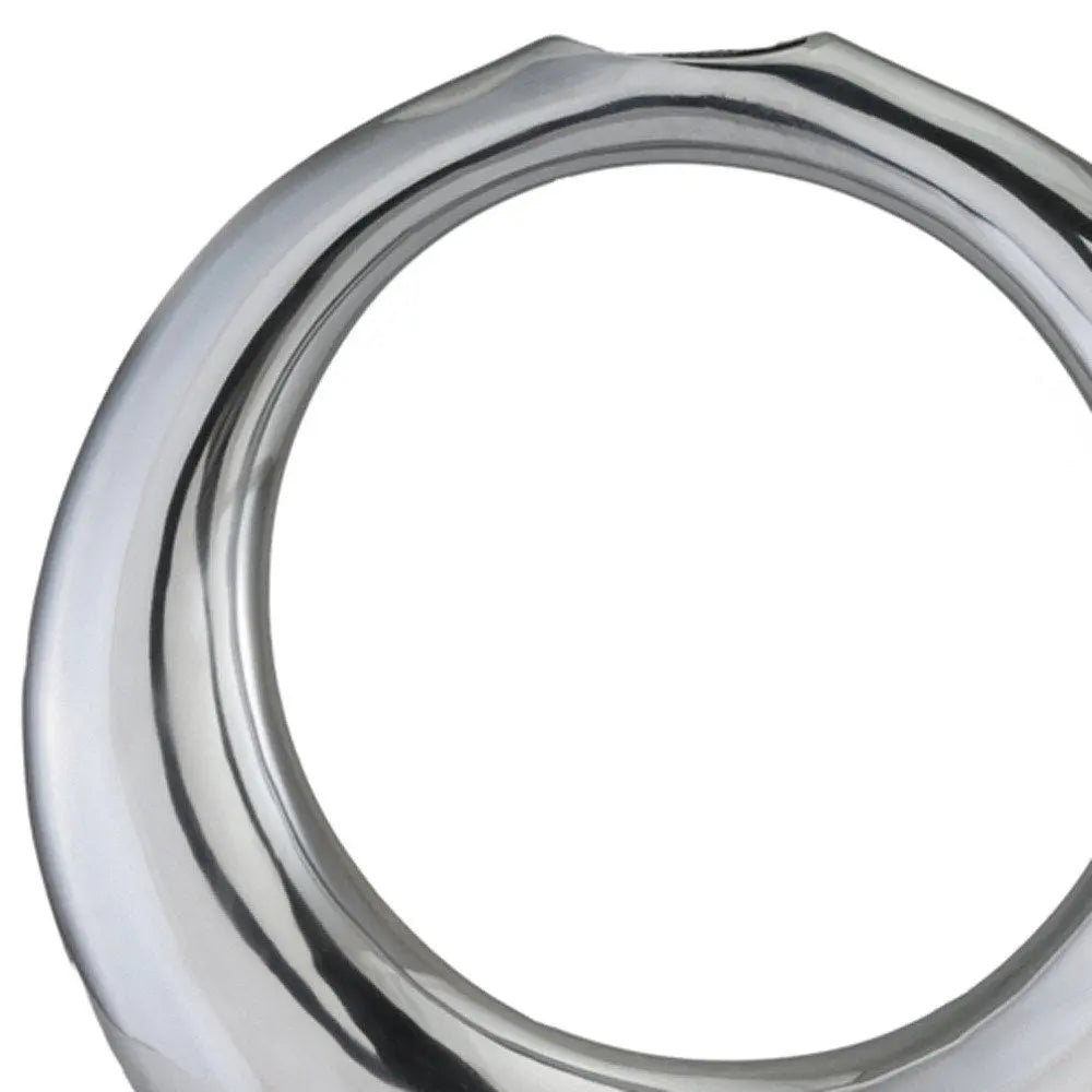 17" Silver Aluminum Ring Hoop Table Vase - NOBLE HOME INTERIORS