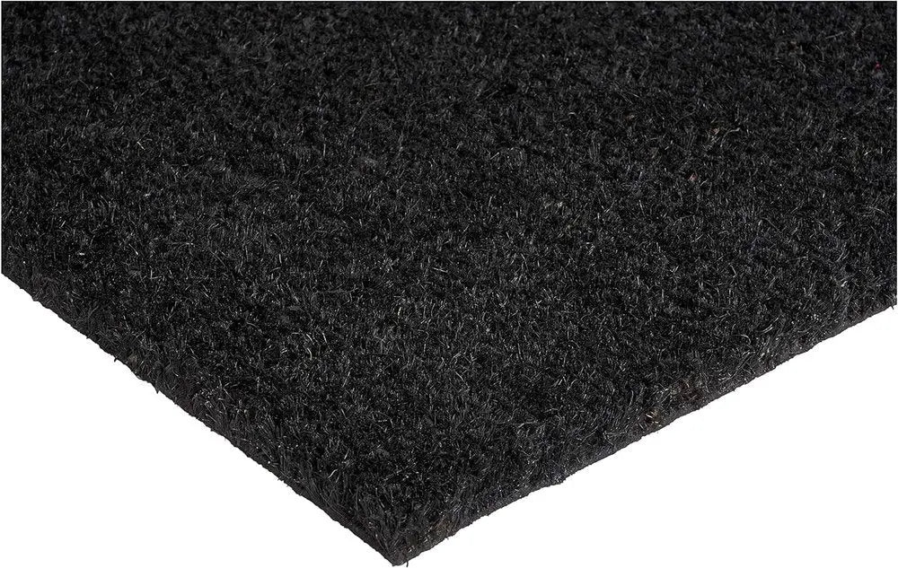 17" X 29" Black and White Coir Skull Outdoor Halloween Door Mat - NOBLE HOME INTERIORS