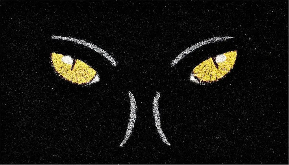 17" X 29" Black And White Halloween Halloween Outdoor Coir Door Mat - NOVA HOME FURNITURE