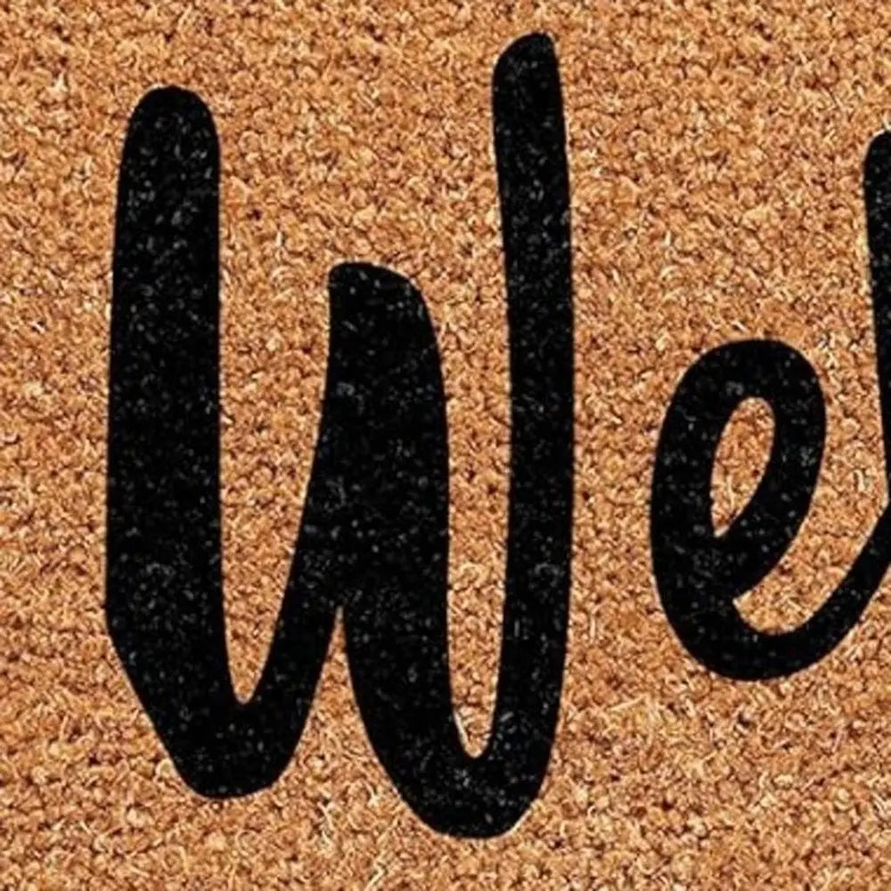 17" X 29" Black Natural And White Halloween Halloween Welcome Outdoor Coir Door Mat - NOVA HOME FURNITURE