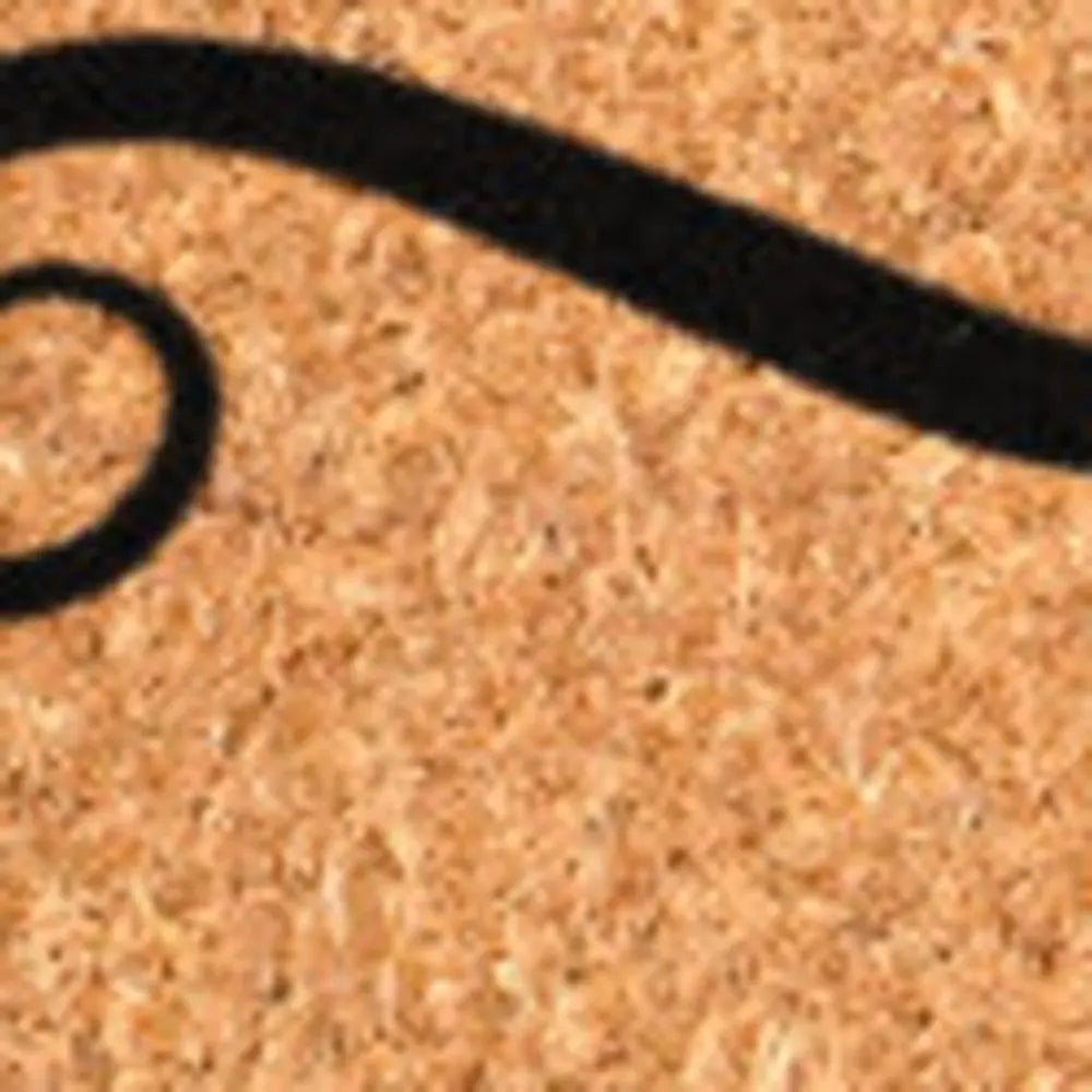 17" X 29" Brown And Black Christmas Merry Christmas Outdoor Coir Door Mat - NOBLE HOME INTERIORS