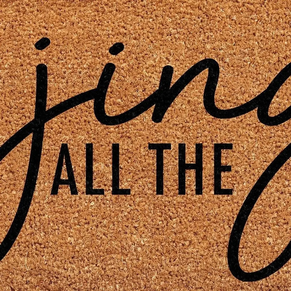 17" X 29" Brown And Black Christmas Outdoor Coir Door Mat - NOVA HOME FURNITURE