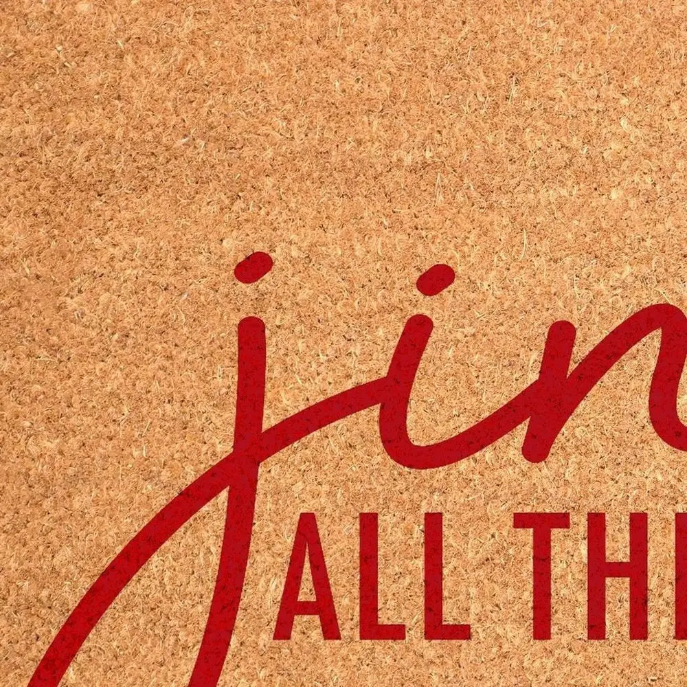 17" X 29" Brown And Black Christmas Outdoor Coir Door Mat - NOVA HOME FURNITURE