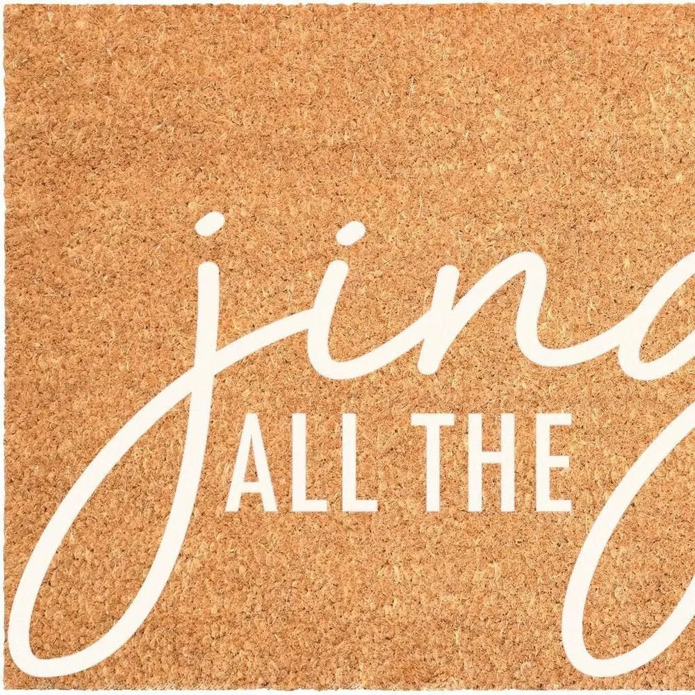 17" X 29" Brown And Black Christmas Outdoor Coir Door Mat - NOBLE HOME INTERIORS