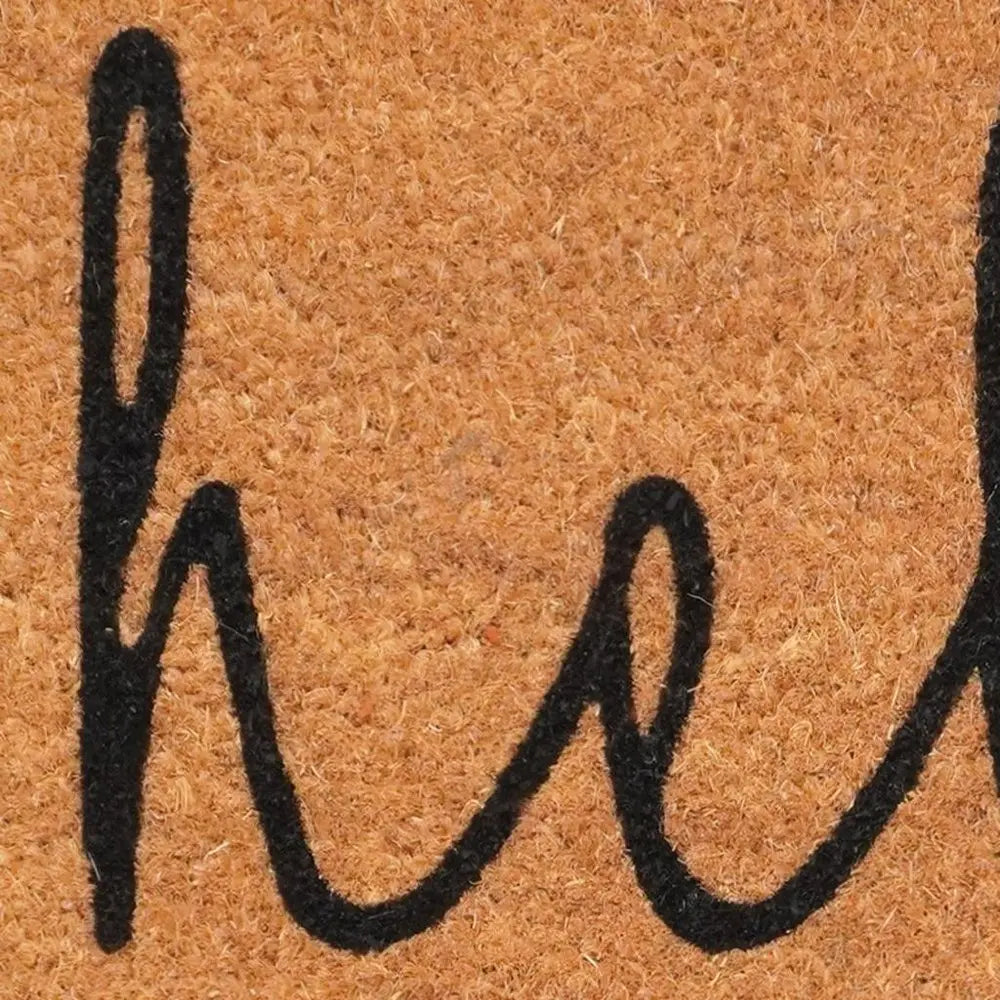 17" X 29" Brown And Black Christmas Outdoor Coir Door Mat - NOVA HOME FURNITURE